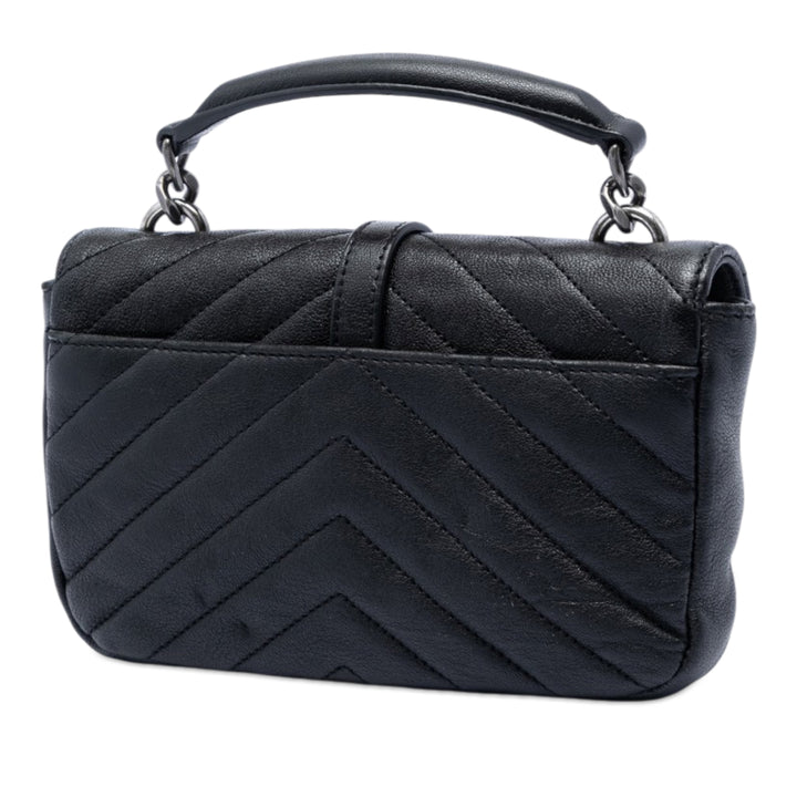 Chevron College Sac Mini de mouton Noir