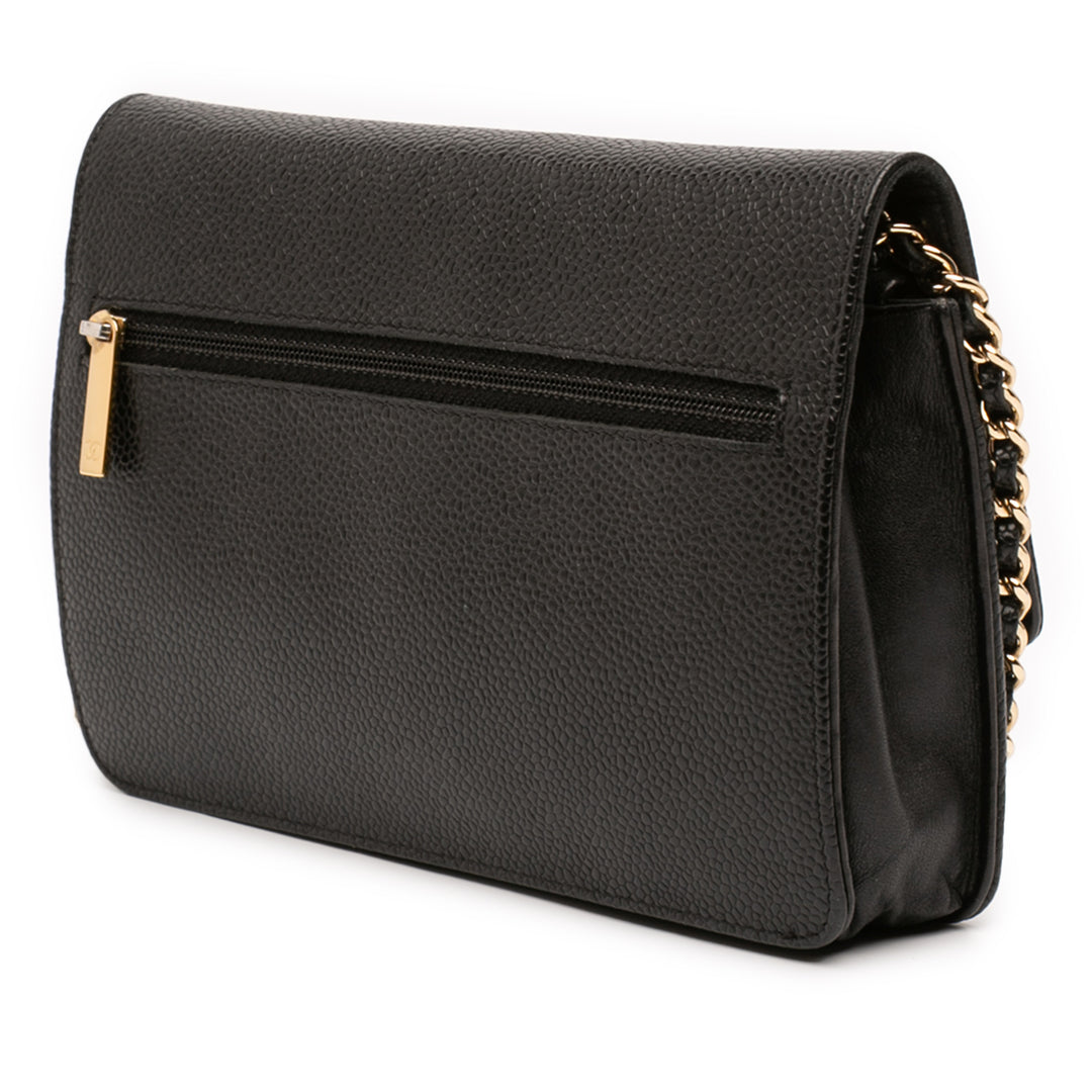 Chanel CC Caviar Wallet on Chain