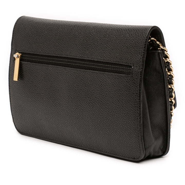 Chanel CC Caviar Wallet on Chain