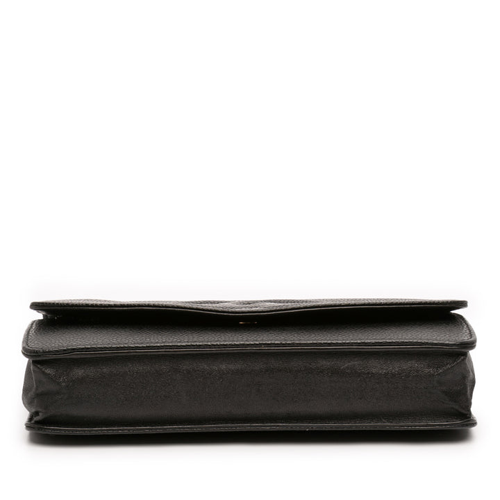 Chanel CC Caviar Wallet on Chain