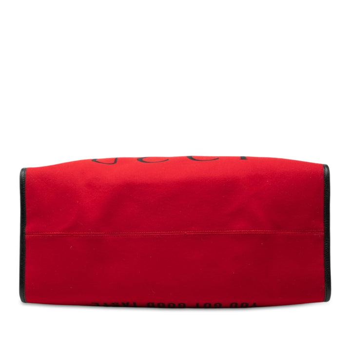 Gucci 100th Anniversary à finitions Felt Script Logo Cabas Cuir de veau