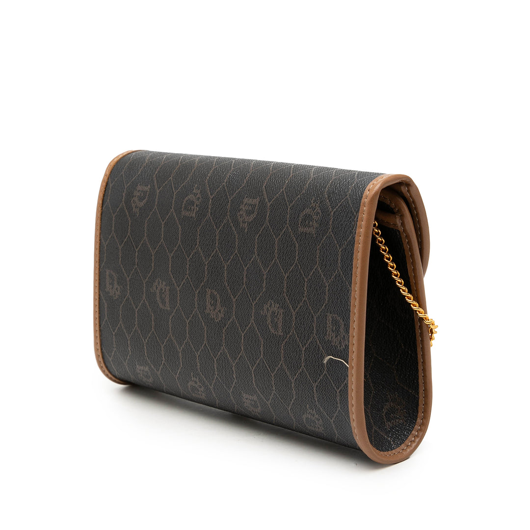 Dior Honeycomb Coated Toile Chain à rabat Sac porté croisé