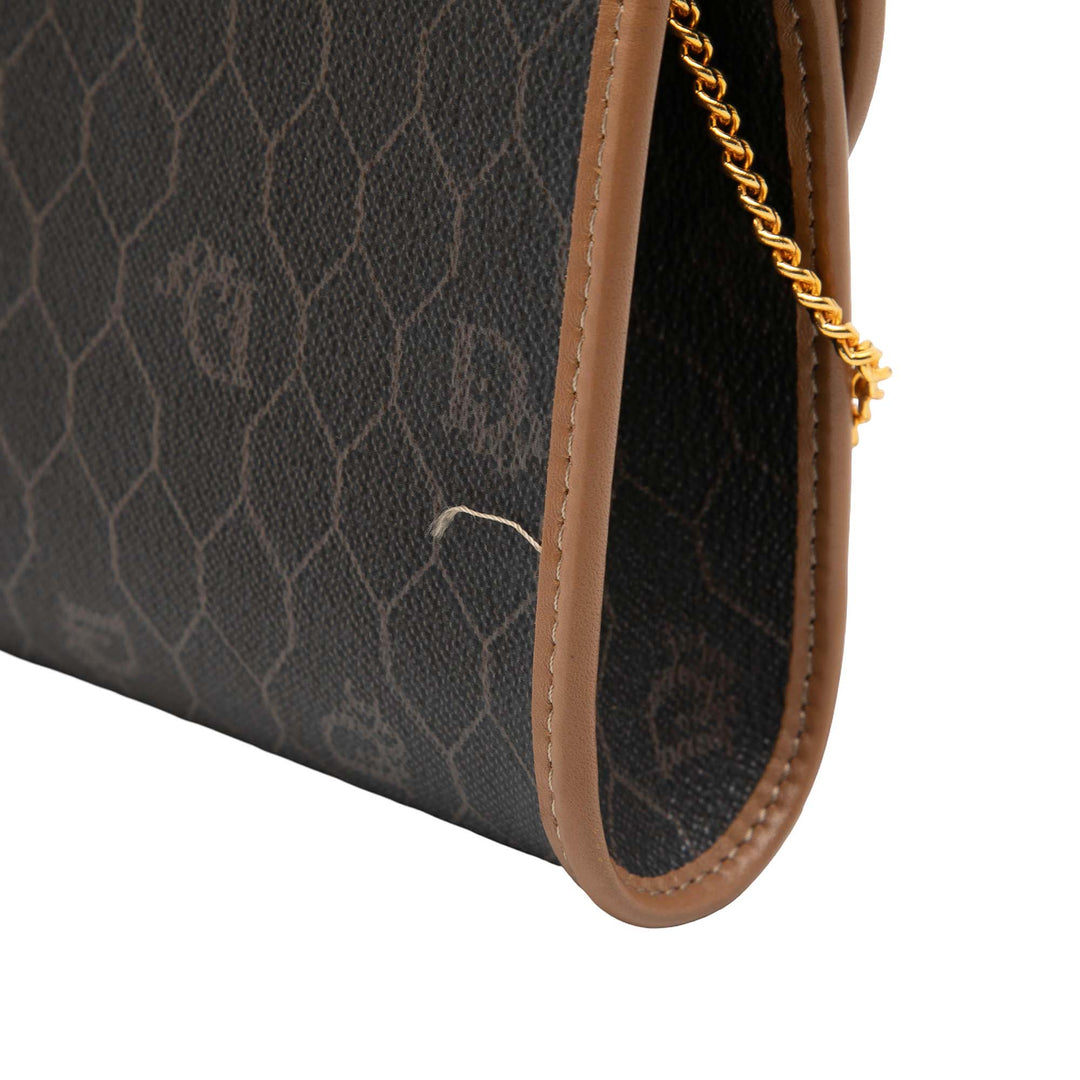 Dior Honeycomb Coated Toile Chain à rabat Sac porté croisé
