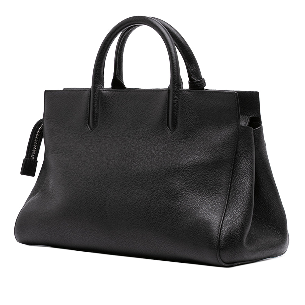 Saint Laurent Cabas grainé Rive Gauche Petit Cuir de veau grainé Noir – vue 2 – GABY PARIS