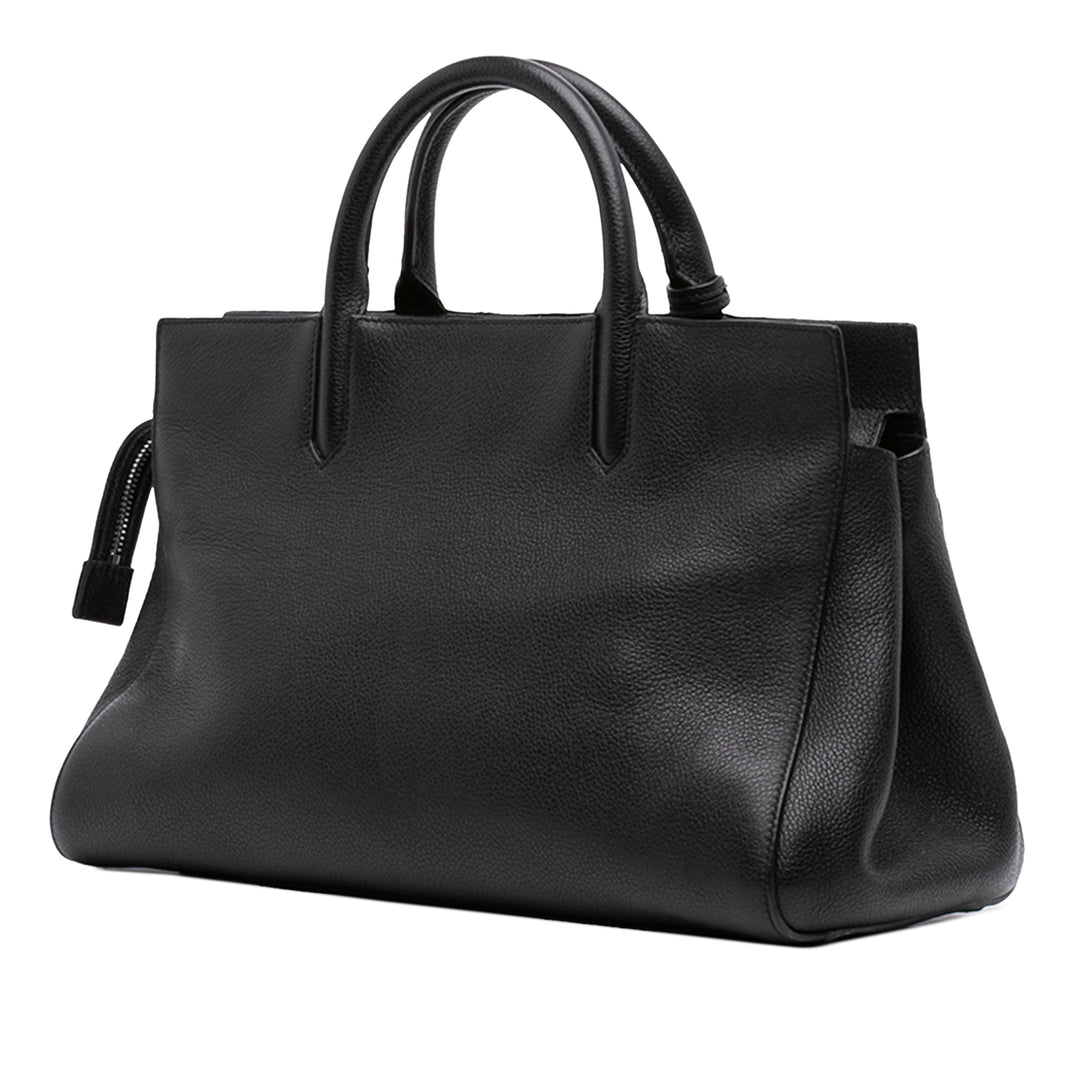 Saint Laurent Cabas grainé Rive Gauche Petit Cuir de veau grainé Noir – vue 2 – GABY PARIS