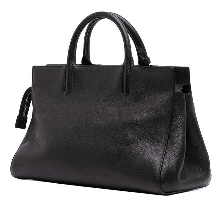 Saint Laurent Cabas grainé Rive Gauche Petit Cuir de veau grainé Noir – vue 2 – GABY PARIS