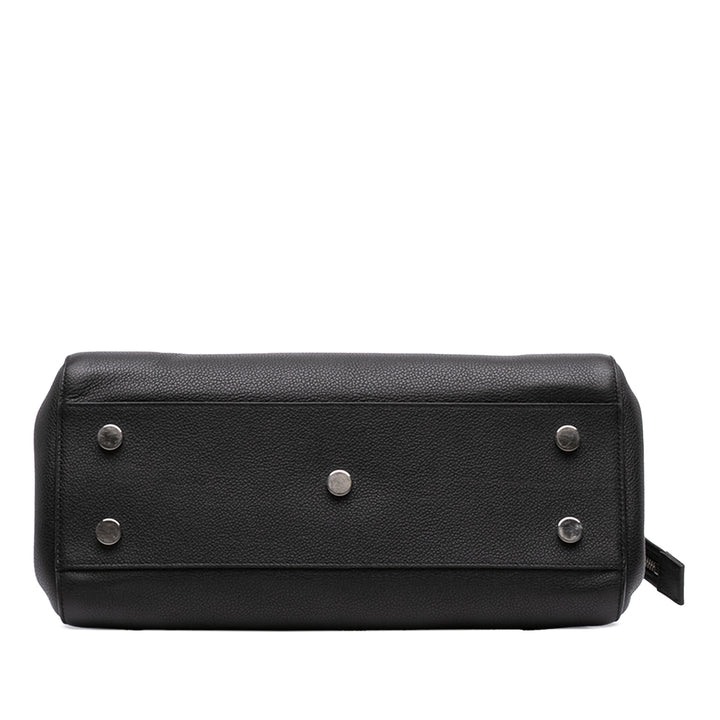 Saint Laurent Cabas grainé Rive Gauche Petit Cuir de veau grainé Noir – vue 3 – GABY PARIS
