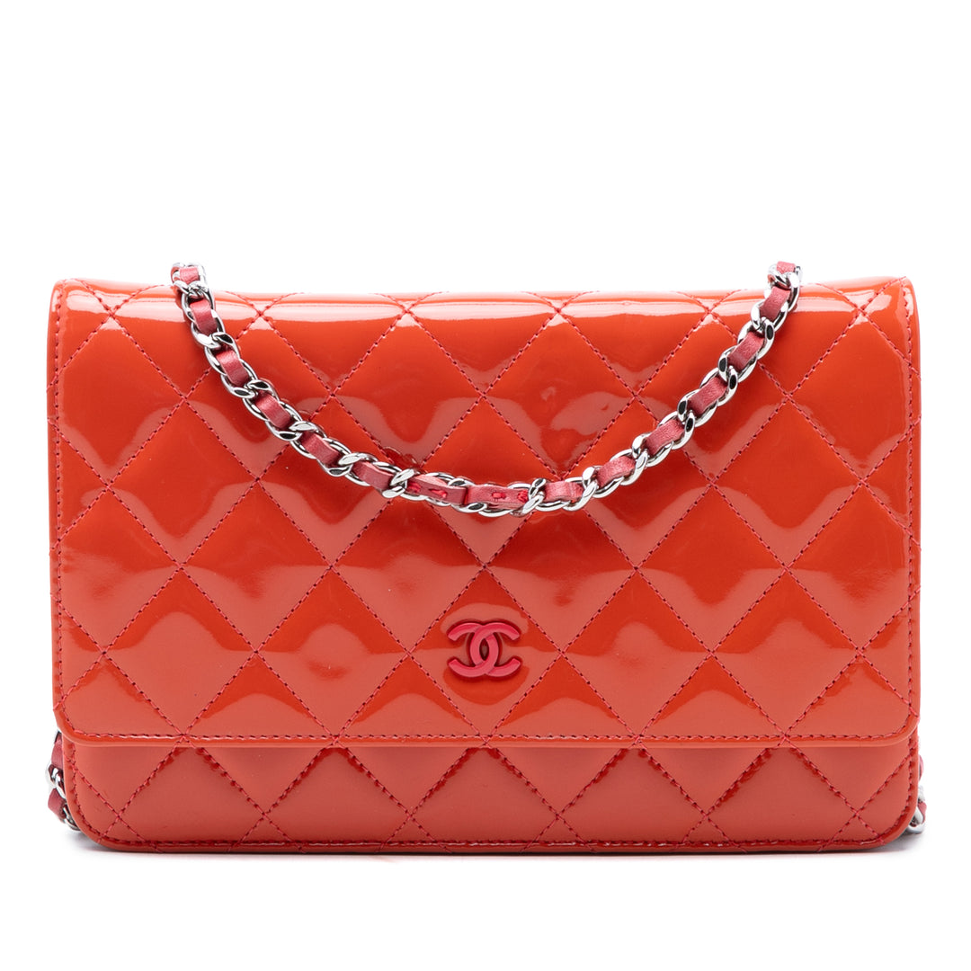 Chanel CC Matelassé Cuir verni Incognito Wallet on Chain