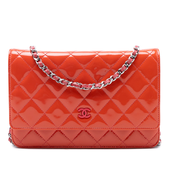 Chanel CC Matelassé Cuir verni Incognito Wallet on Chain