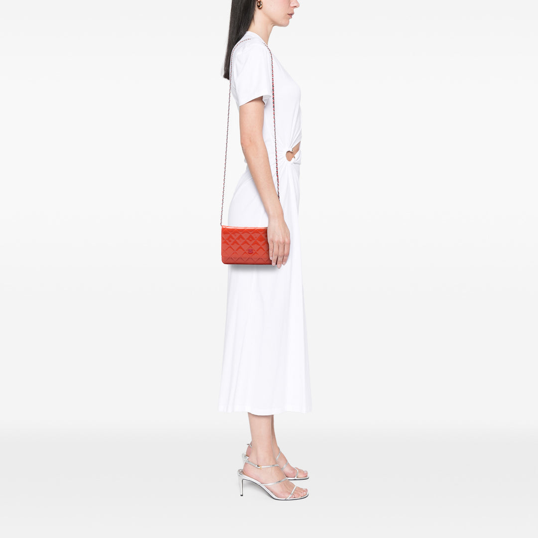 Chanel CC Matelassé Cuir verni Incognito Wallet on Chain