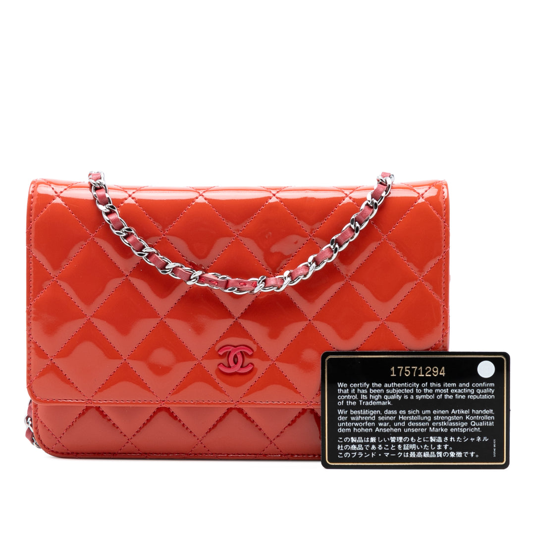 Chanel CC Matelassé Cuir verni Incognito Wallet on Chain