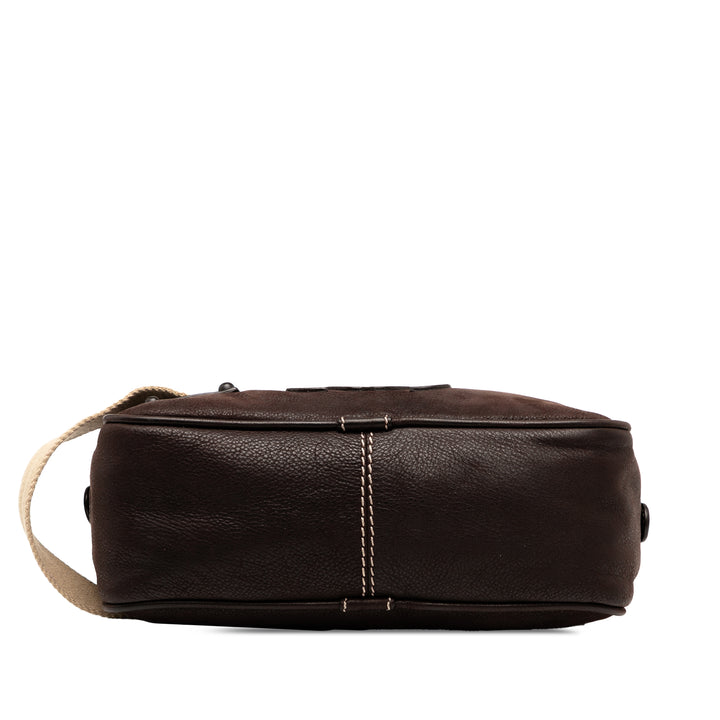 LOEWE Nubuck Anagram Pochette Cuir