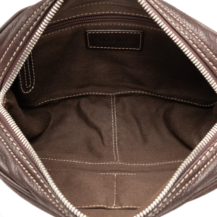 LOEWE Nubuck Anagram Pochette Cuir