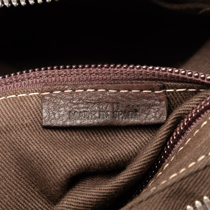 LOEWE Nubuck Anagram Pochette Cuir