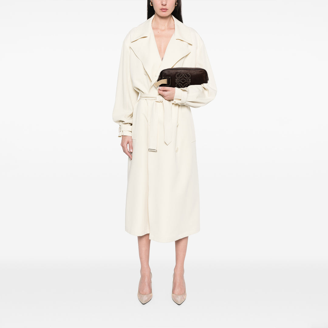 LOEWE Nubuck Anagram Pochette Cuir