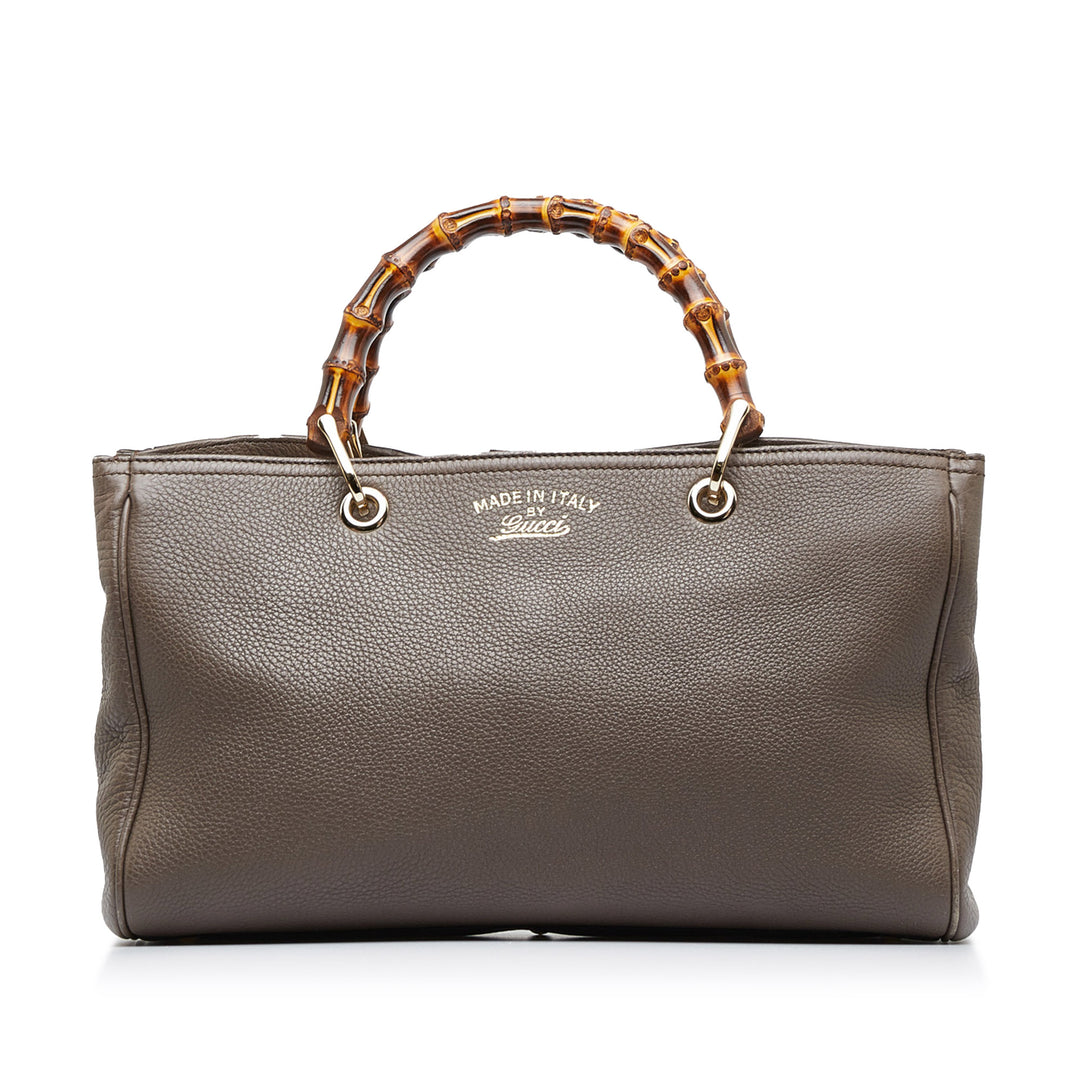 Medium Bamboo Shopper Brown - Gaby Paris