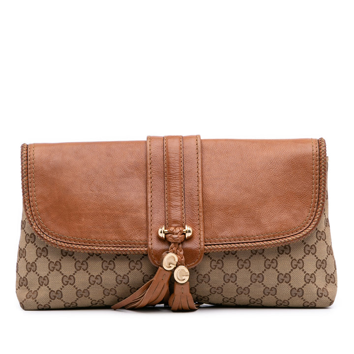 GG Canvas Marrakech Clutch Brown - Gaby Paris