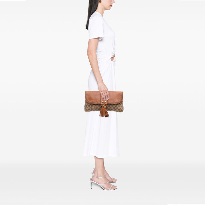 GG Canvas Marrakech Clutch Brown - Gaby Paris