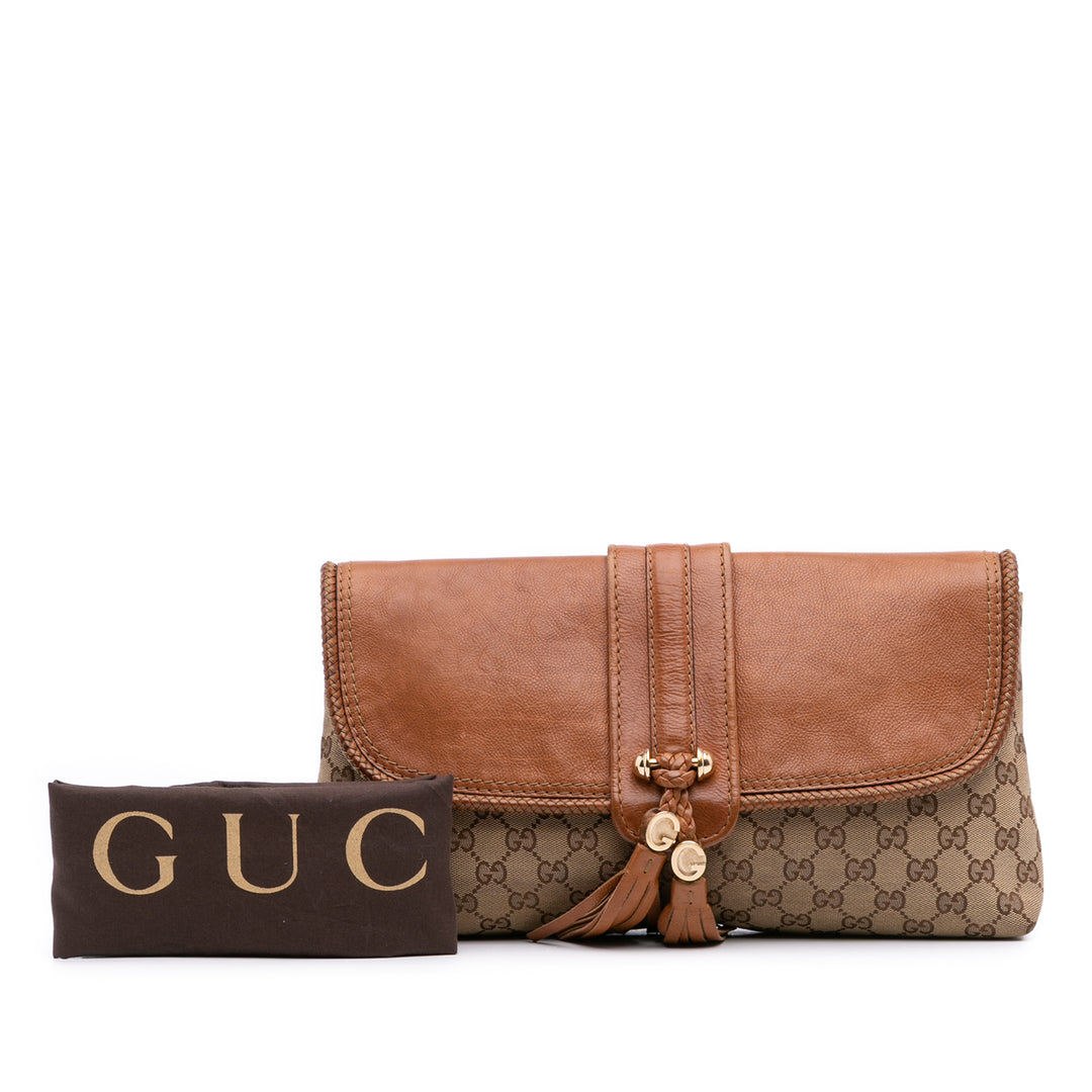 GG Canvas Marrakech Clutch Brown - Gaby Paris