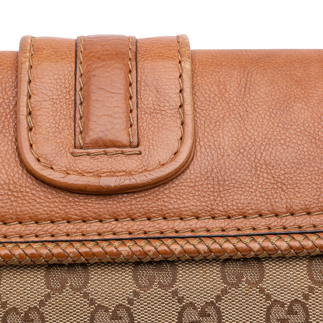 GG Canvas Marrakech Clutch Brown - Gaby Paris