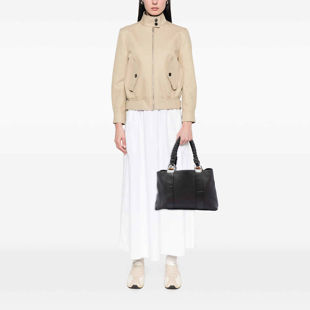 Bamboo Libeccio Cabas Moyen Cuir de veau Marron