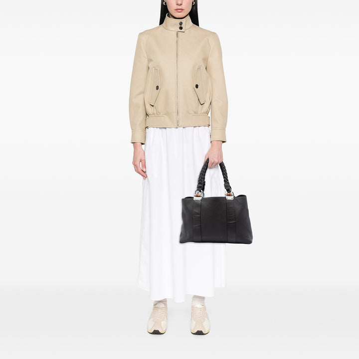 Bamboo Libeccio Cabas Moyen Cuir de veau Marron