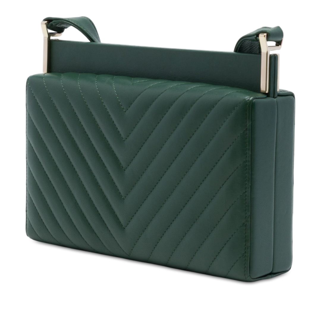 Chevron Reissue 2.55 Sac boîte Cuir d'agneau Vert