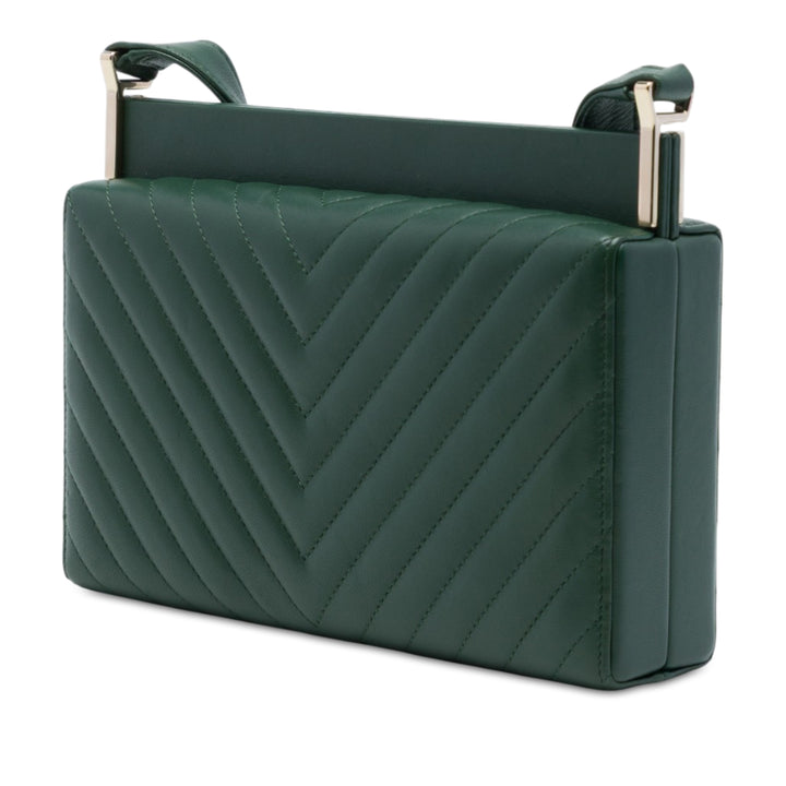 Chevron Reissue 2.55 Sac boîte Cuir d'agneau Vert