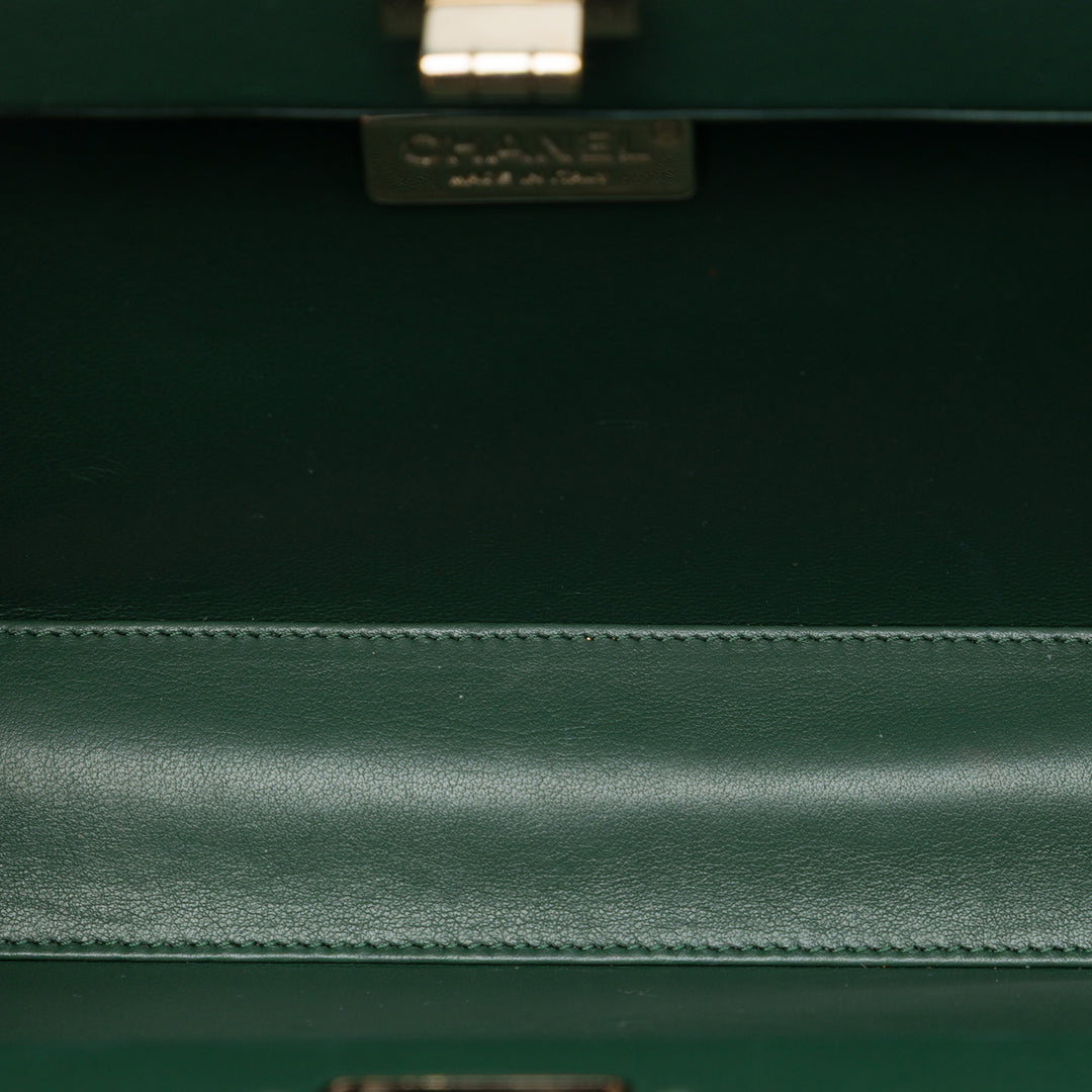 Chevron Reissue 2.55 Sac boîte Cuir d'agneau Vert