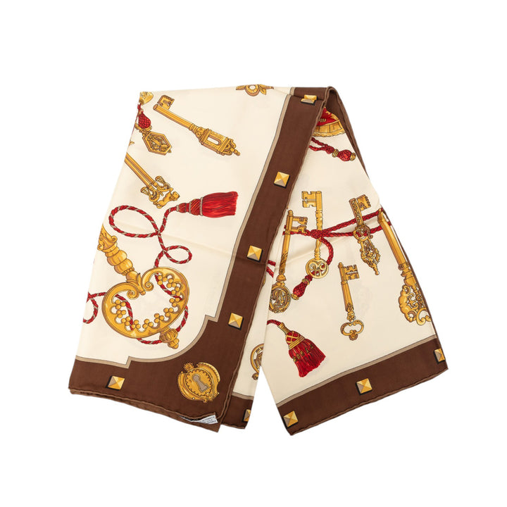 Hermès Les Cles Foulard 90 Soie