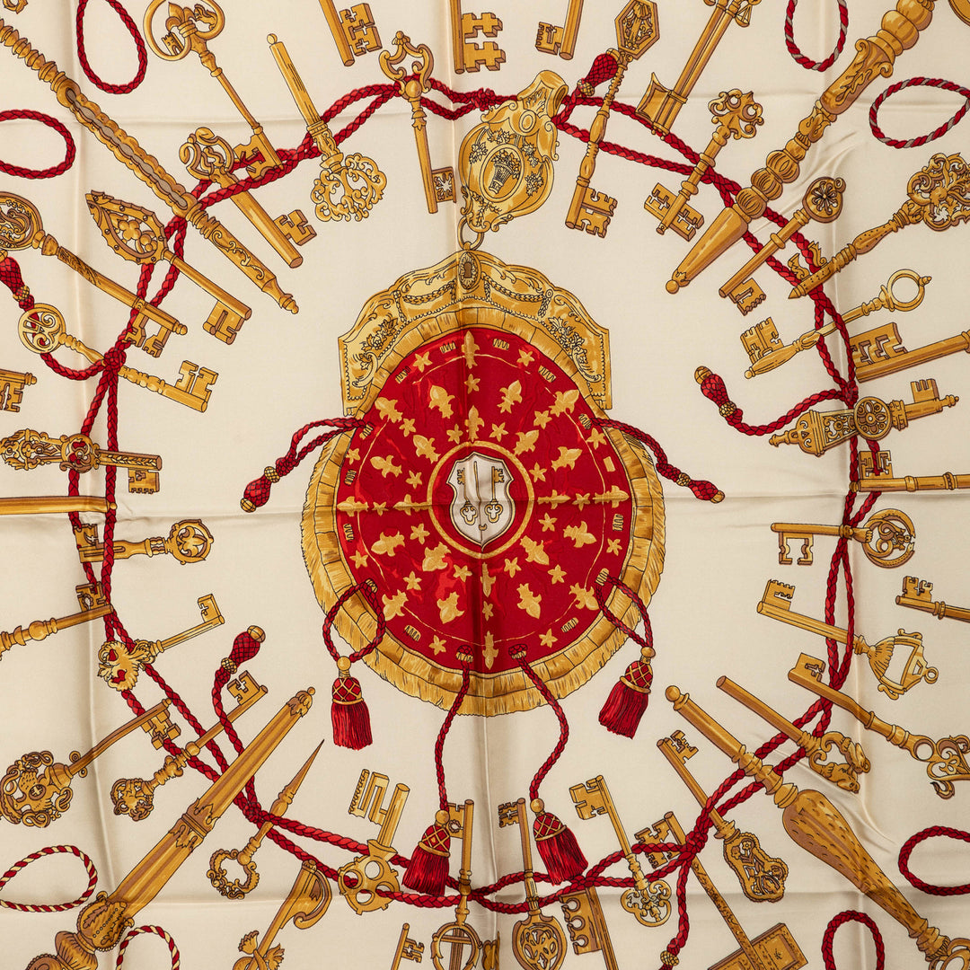 Hermès Les Cles Foulard 90 Soie