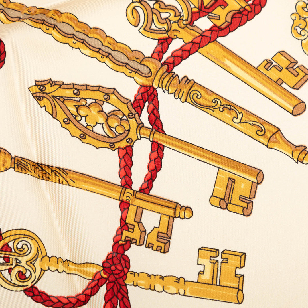 Hermès Les Cles Foulard 90 Soie