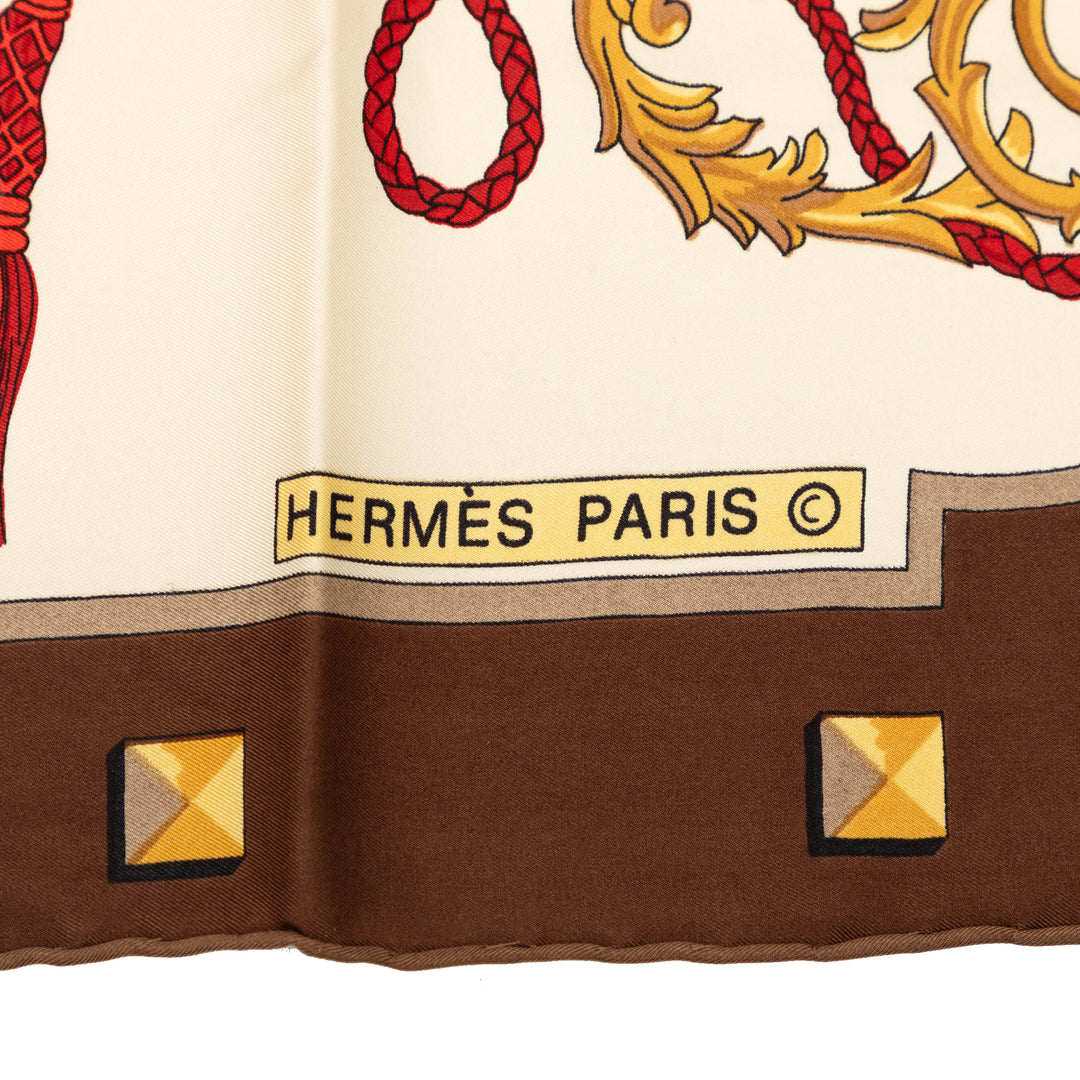 Hermès Les Cles Foulard 90 Soie