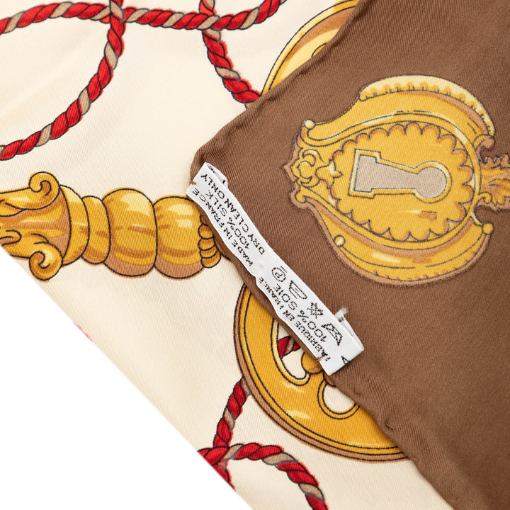 Hermès Les Cles Foulard 90 Soie