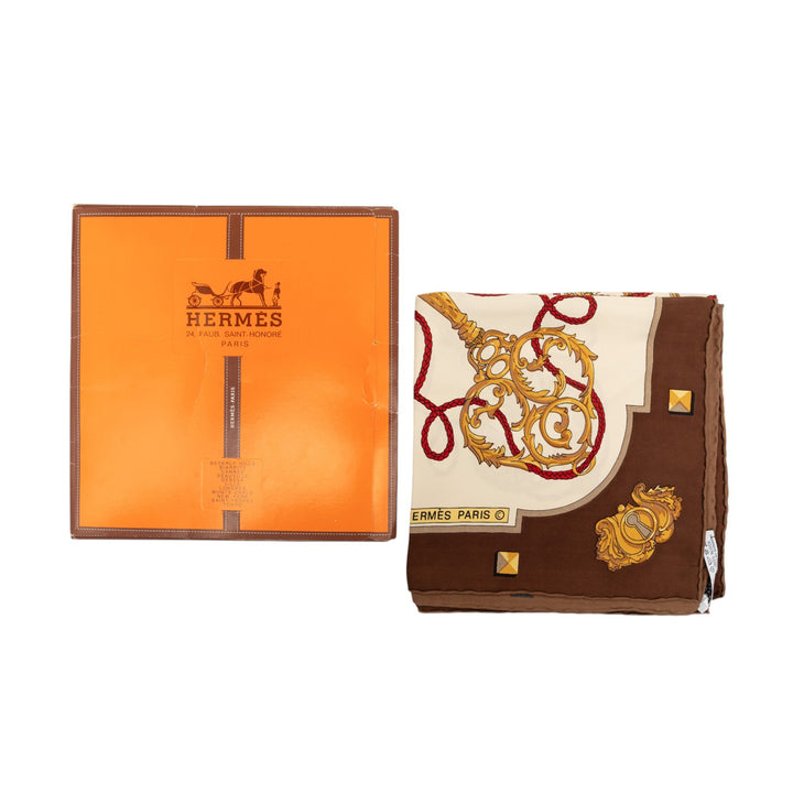 Hermès Les Cles Foulard 90 Soie