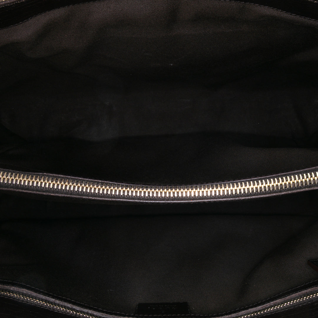 GG Canvas Web Junco Handbag Brown - Gaby Paris