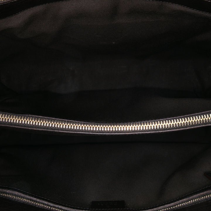GG Canvas Web Junco Handbag Brown - Gaby Paris