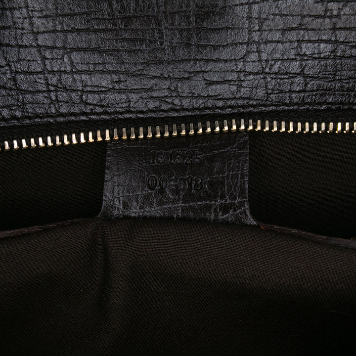 GG Canvas Web Junco Handbag Brown - Gaby Paris