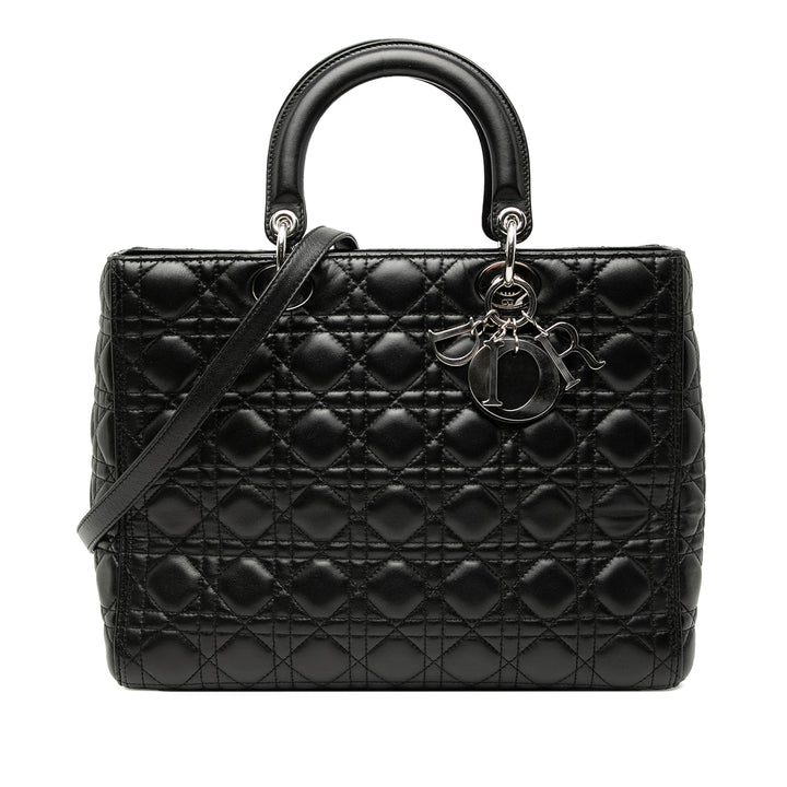Dior Large Cuir d’agneau Cannage Lady Dior