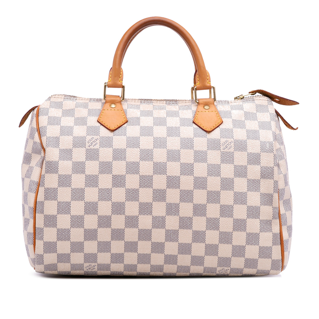 Louis Vuitton Damier Azur Speedy 30 Blanc – GABY PARIS Authentique