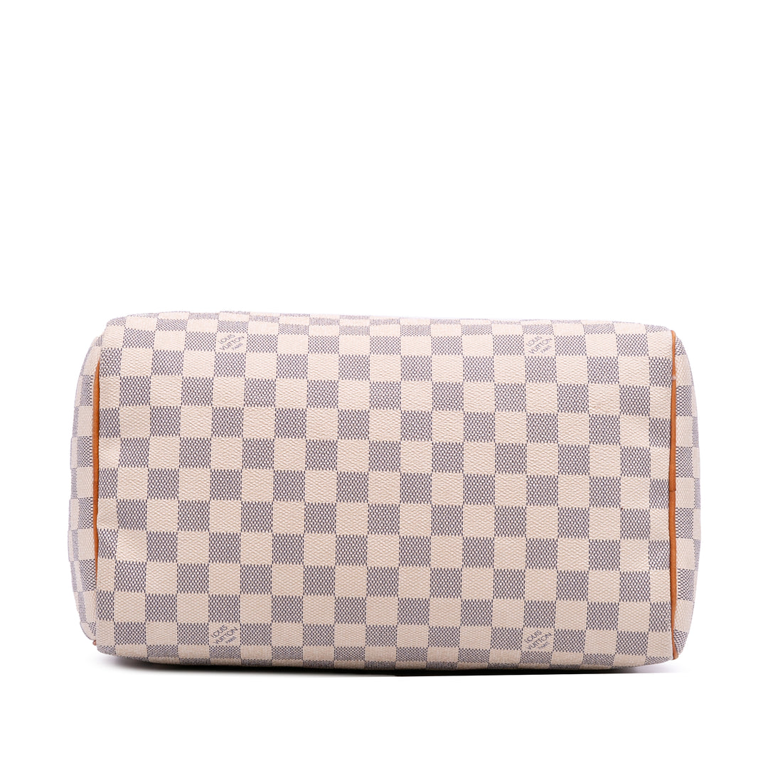 Louis Vuitton Damier Azur Speedy 30 Blanc – GABY PARIS Authentique