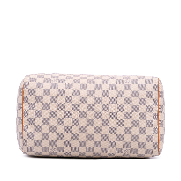 Louis Vuitton Damier Azur Speedy 30 Blanc – GABY PARIS Authentique