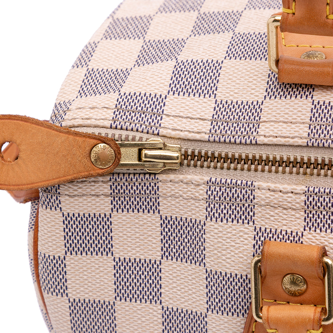 Louis Vuitton Damier Azur Speedy 30 Blanc – GABY PARIS Authentique