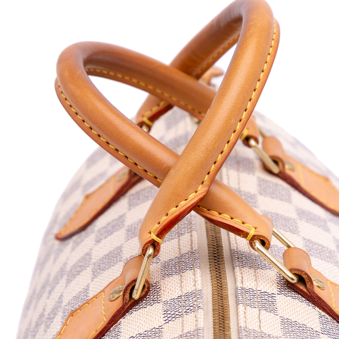 Louis Vuitton Damier Azur Speedy 30 Blanc – GABY PARIS Authentique
