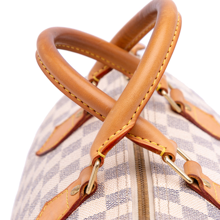 Louis Vuitton Damier Azur Speedy 30 Blanc – GABY PARIS Authentique