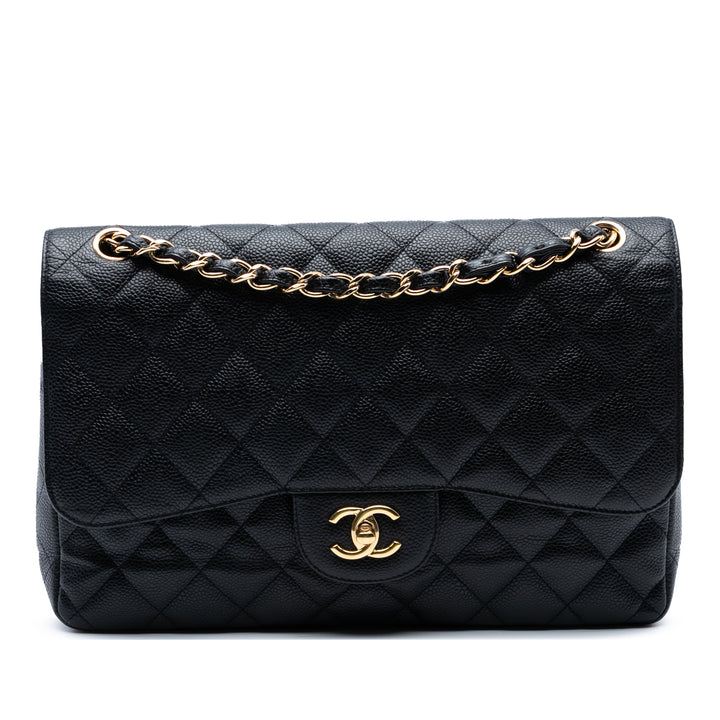 Chanel Jumbo Classic Caviar Double rabat Noir – GABY PARIS Authentique