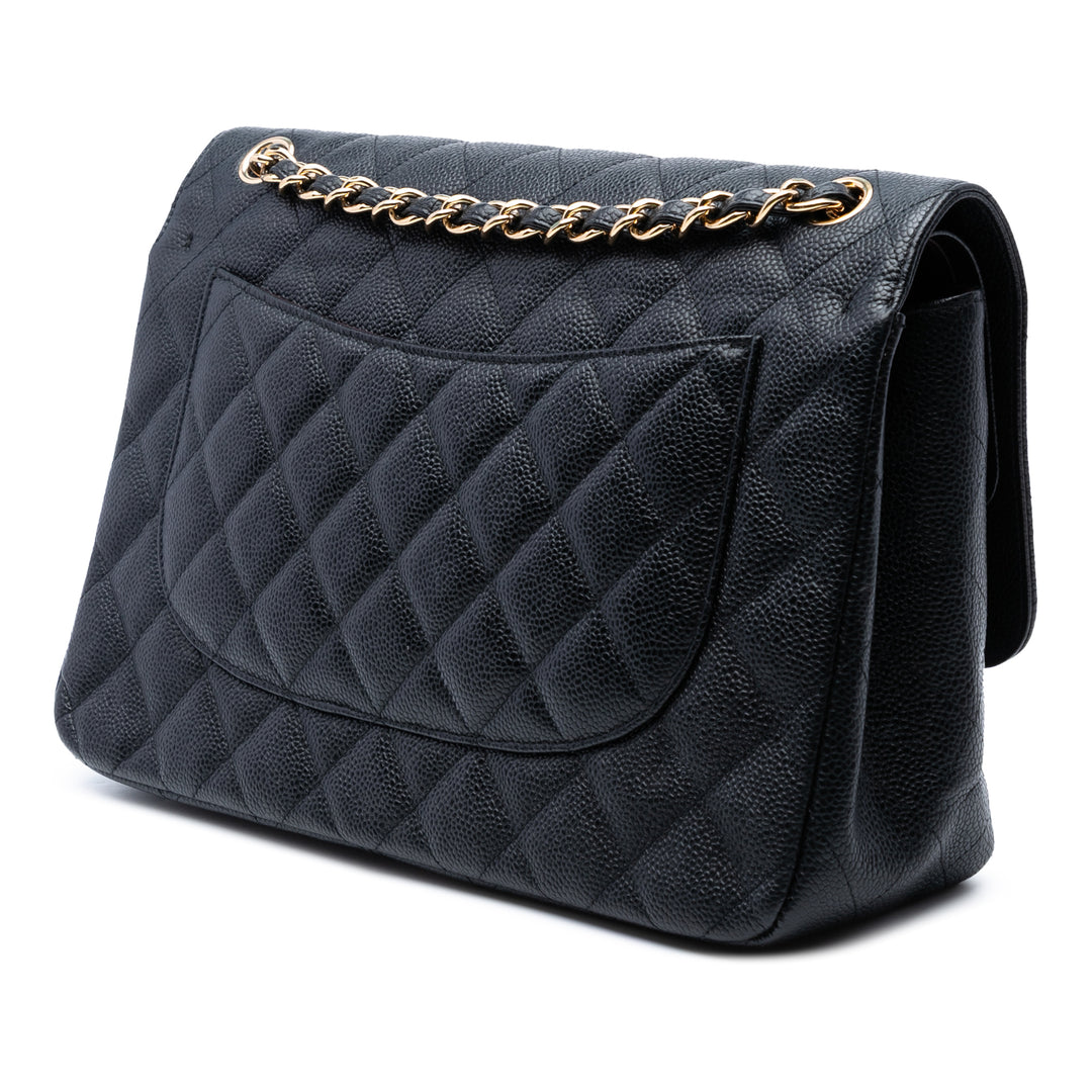 Chanel Jumbo Classic Caviar Double rabat Noir – GABY PARIS Authentique