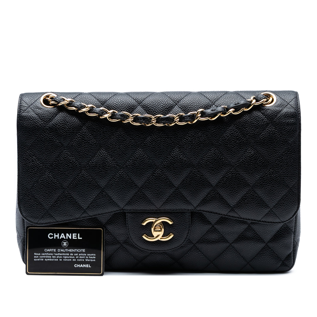 Chanel Jumbo Classic Caviar Double rabat Noir – GABY PARIS Authentique