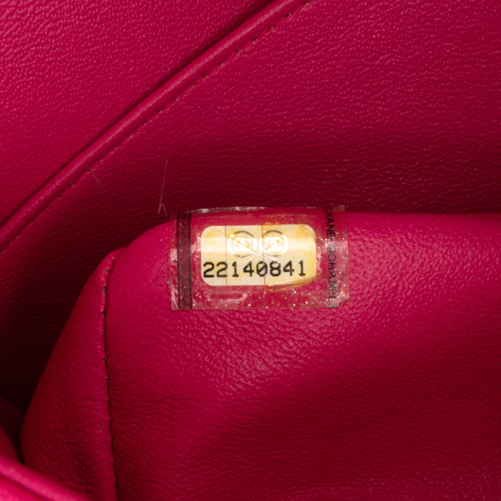 Medium Classic Lambskin Double Flap Pink - Gaby Paris