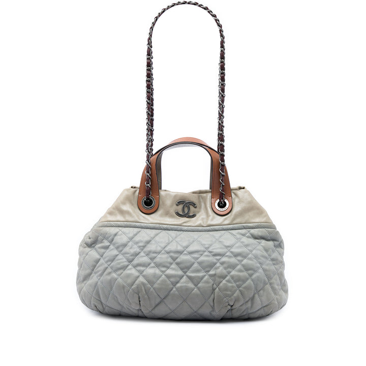 Paris Byzance In The Mix Cabas Petit Cuir de veau Gris